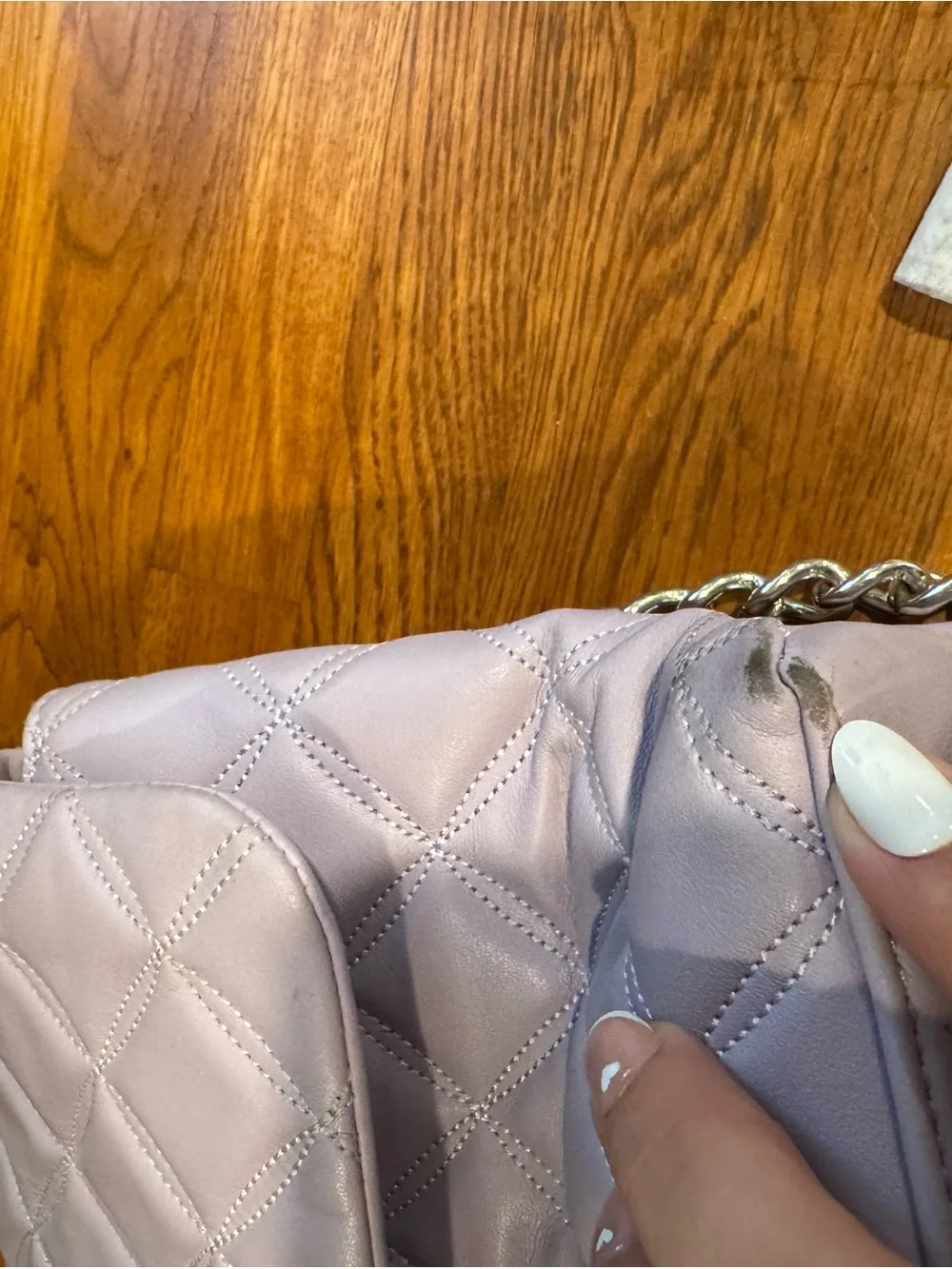 Kate Spade Quilted Pale Pink Chain Shoulder Bag